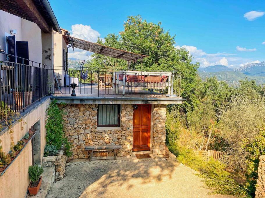 Bas De Villa Au Milieu Des Oliviers. Chateauneuf-Villevieille Exteriör bild