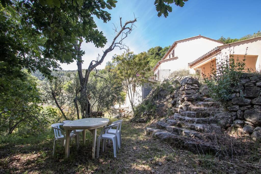 Bas De Villa Au Milieu Des Oliviers. Chateauneuf-Villevieille Exteriör bild